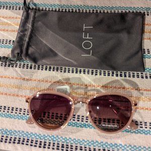 Brand New Loft Blush Pink Round Sunglasses
